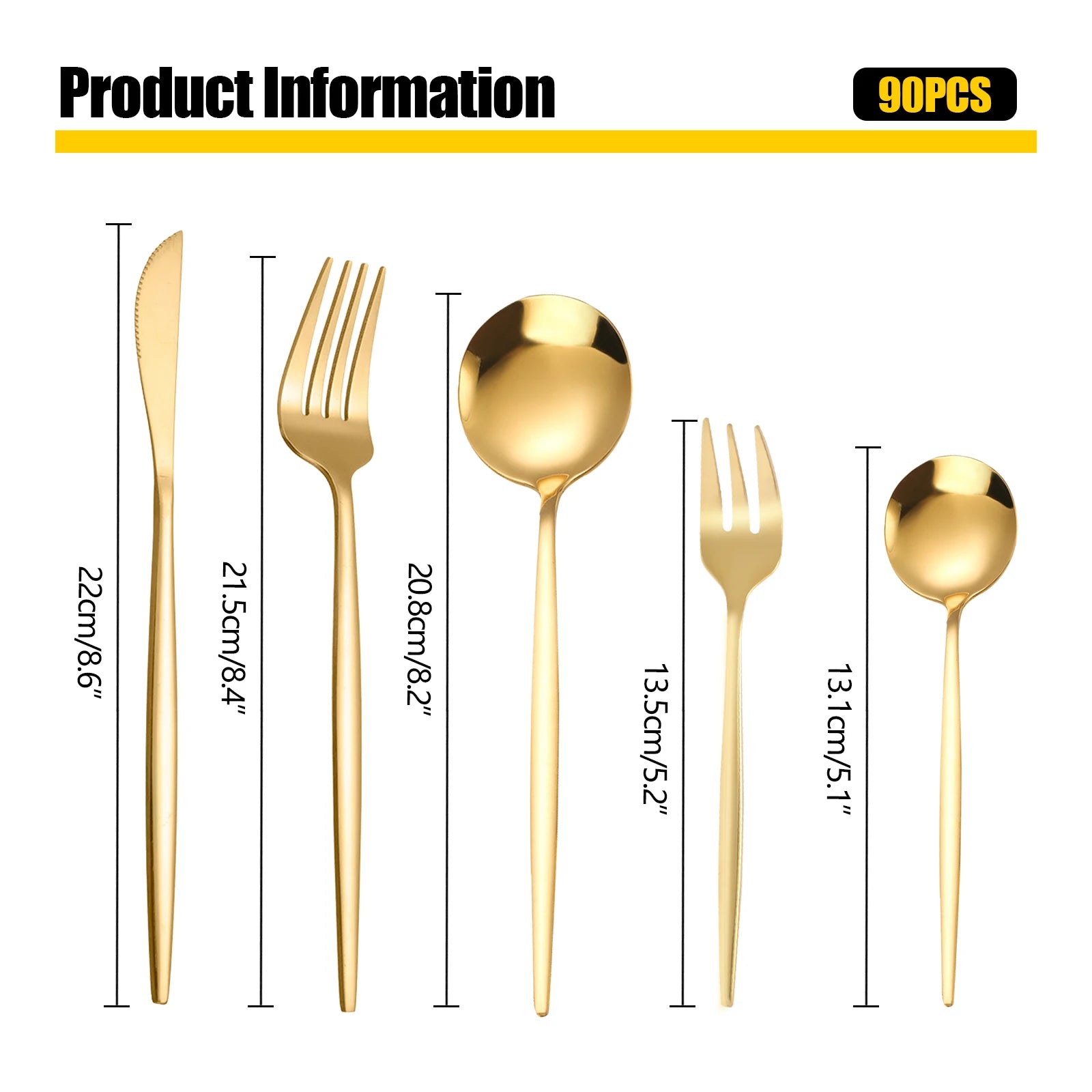 GoldEdge Heavy Duty Cutlery Set